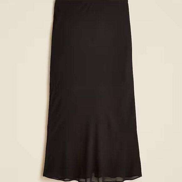 J. Crew Black Sheer Skirt with Slip - Picture 1 of 5